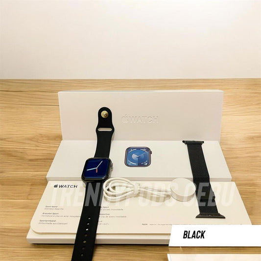 Apple logo watch series 9 Black with Magnetic Chain