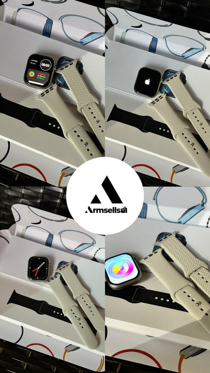 Apple logo watch series 9 Matte Silver