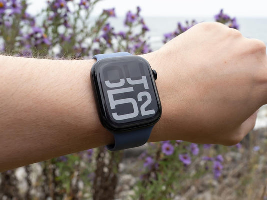 Apple logo series 10 (Black) with Simple Blue Silicon