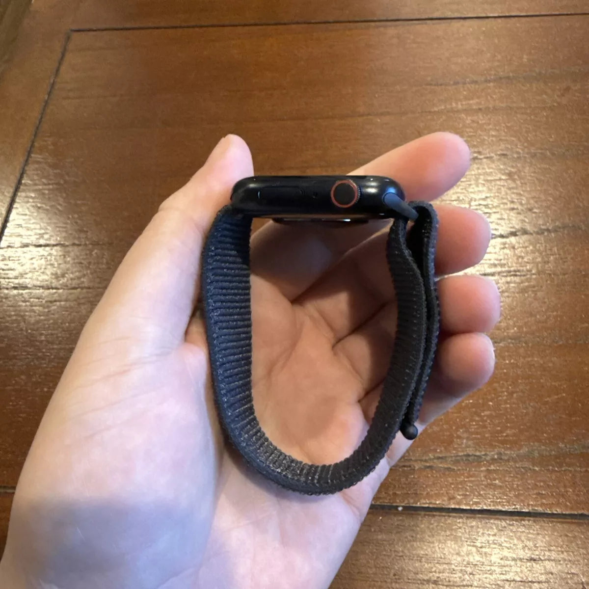 Apple logo series 10 Black with Black Nylon Strap