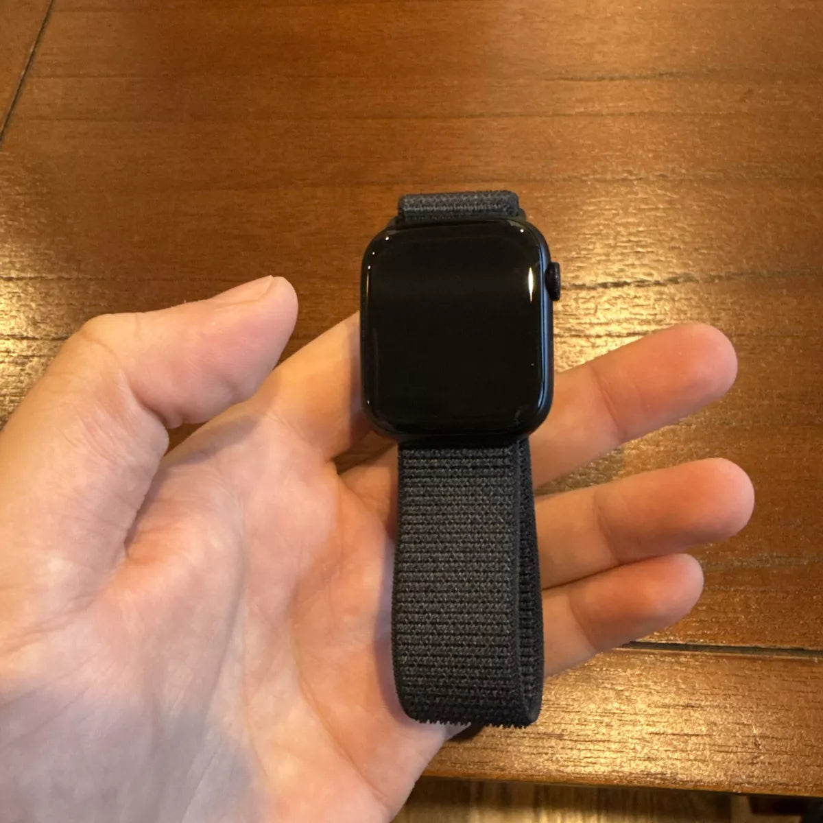 Apple logo series 10 Black with Black Nylon Strap